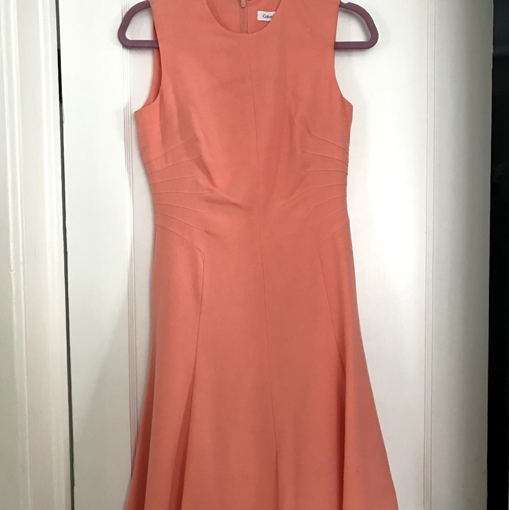 Orange Calvin Klein dress